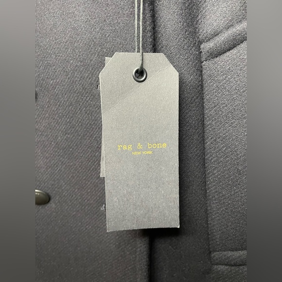 Rag & Bone Women’s Salute Nella Peacoat Jacket Black Size 2 NWT - Picture 4 of 9